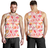 Hand drawn heart design pattern Men Tank Top