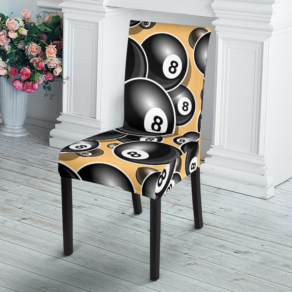 Billiard Ball Pattern Print Design 04 Dining Chair Slipcover