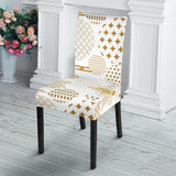 Beautiful Gold Japanese Pattern Dining Chair Slipcover