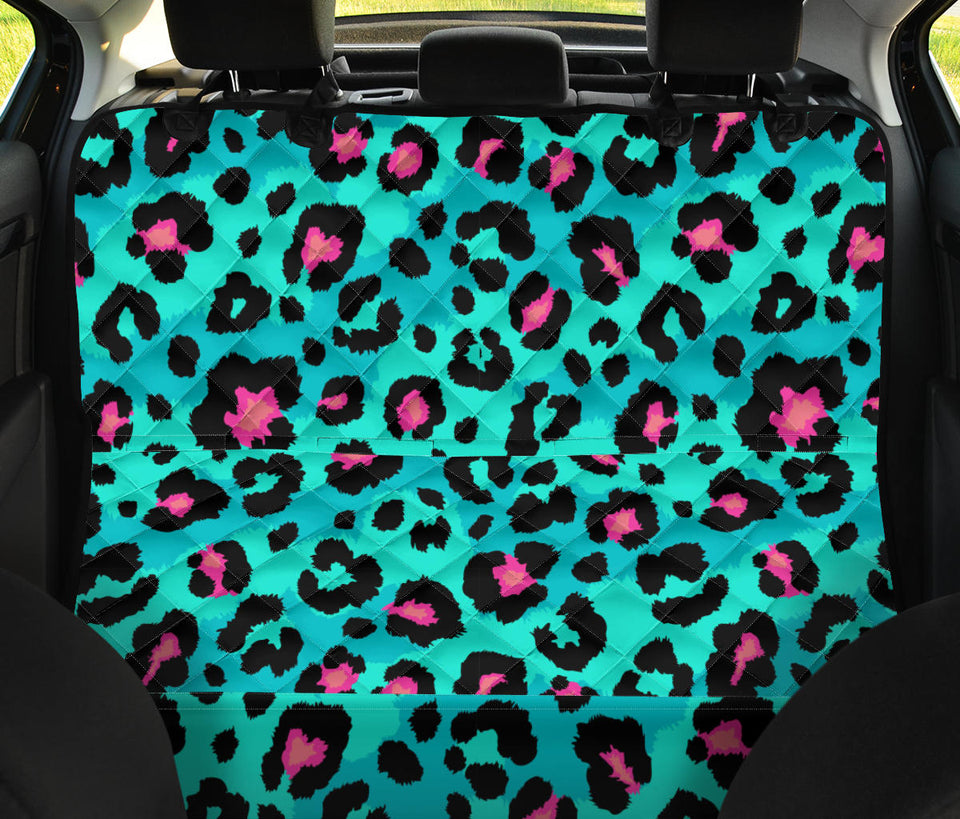 Green Leopard Skin Print Pattern Dog Car Seat Covers