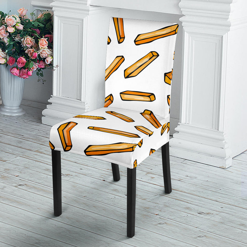 French Fries Potato Pattern Dining Chair Slipcover