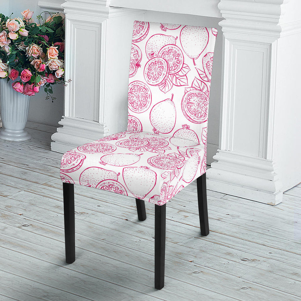 Sketch Guava Pattern Dining Chair Slipcover