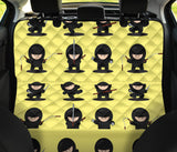 Cute Ninja Yellow Background Dog Car Seat Covers