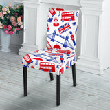 British Pattern Print Design 01 Dining Chair Slipcover