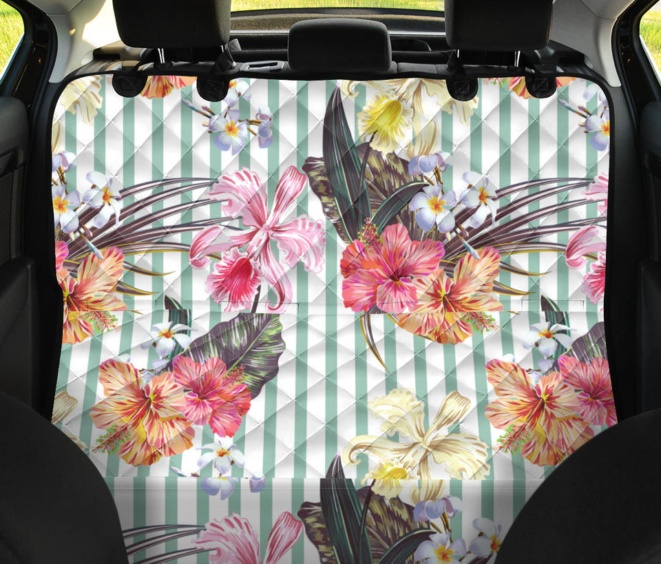 Colorful Orchid Flower Pattern Dog Car Seat Covers