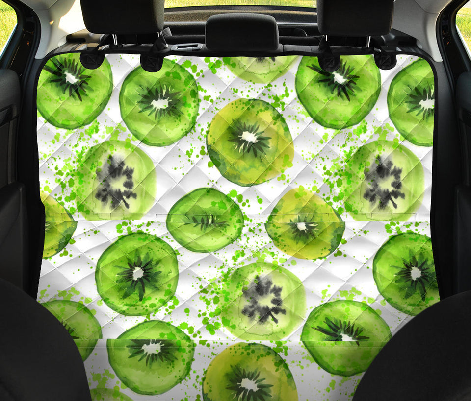 Watercolor Kiwi Pattern Dog Car Seat Covers