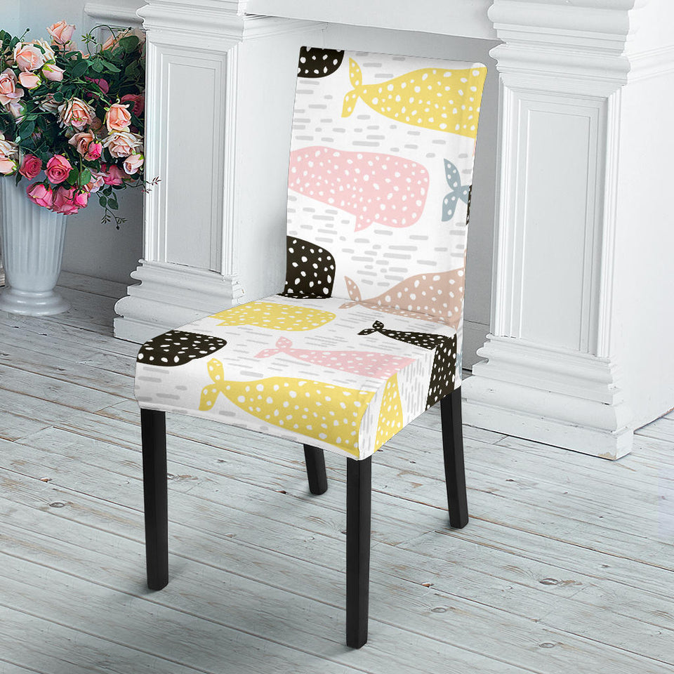 Whale Dot Pattern Dining Chair Slipcover