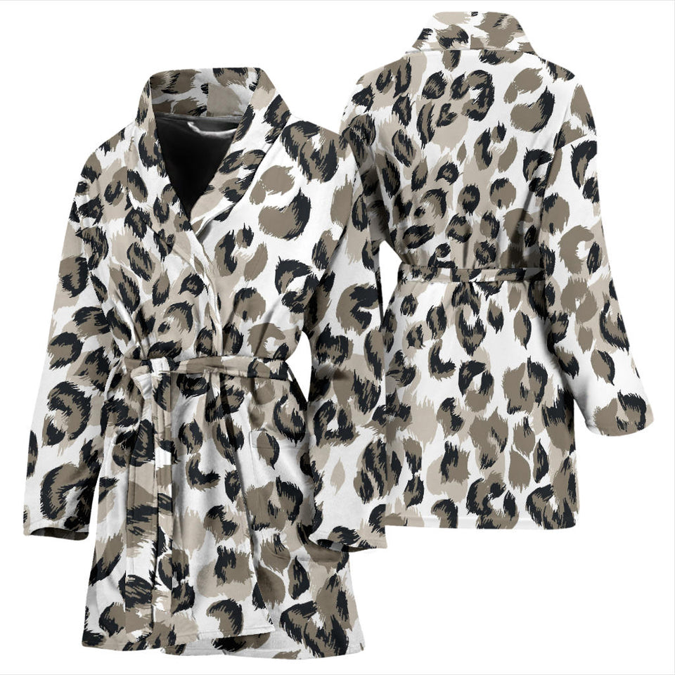 Leopard Skin Print Pattern Women'S Bathrobe