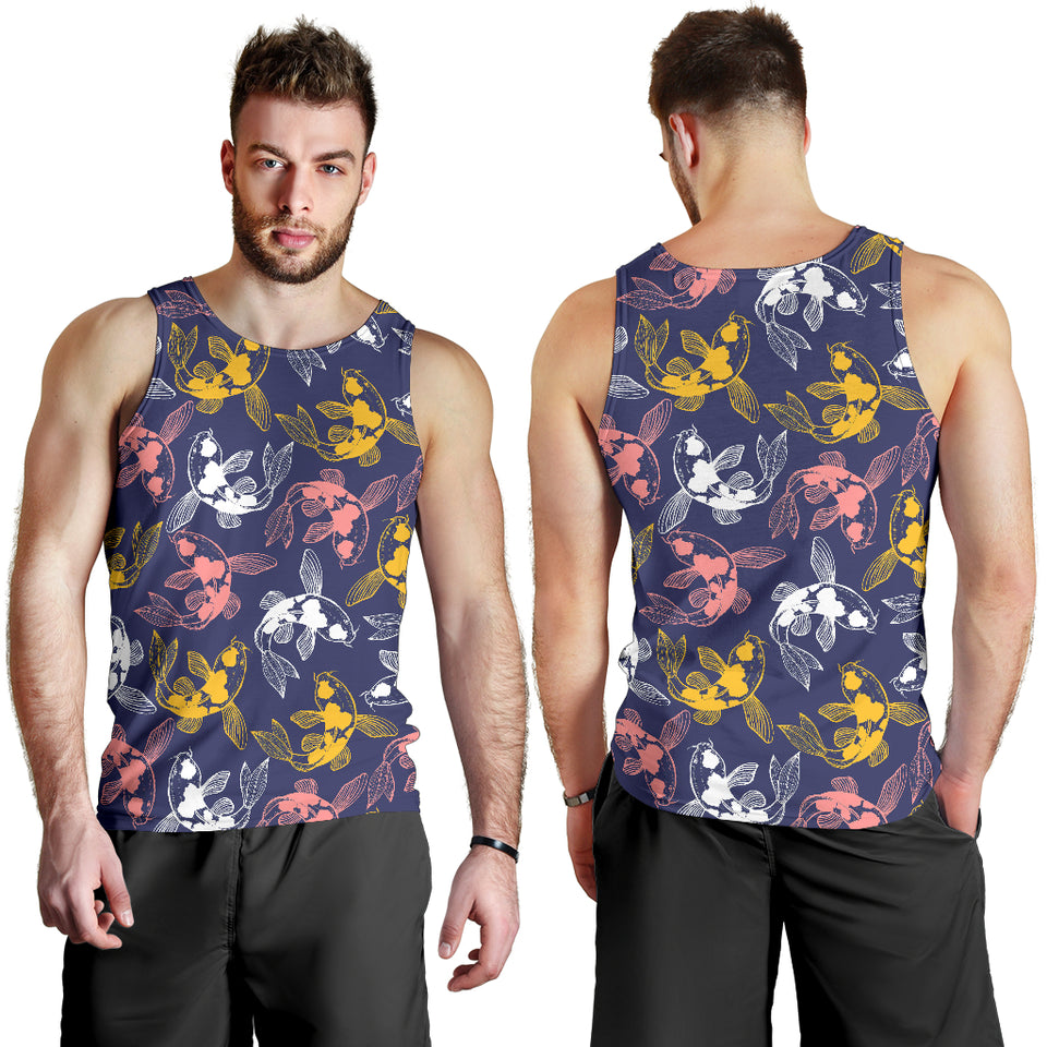 Koi Fish Carp Fish pattern Men Tank Top