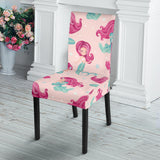 Cute Little Mermaid Pattern Dining Chair Slipcover