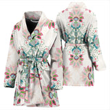 Square Floral Indian Flower Pattern Women'S Bathrobe