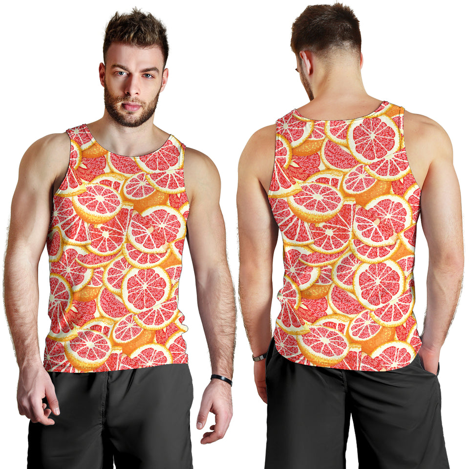 Tropical grapefruit pattern Men Tank Top