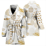 Beautiful Gold Japanese Pattern Women'S Bathrobe