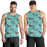 Dachshund decorative background Men Tank Top