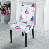 Sailboat Anchor Pattern Dining Chair Slipcover