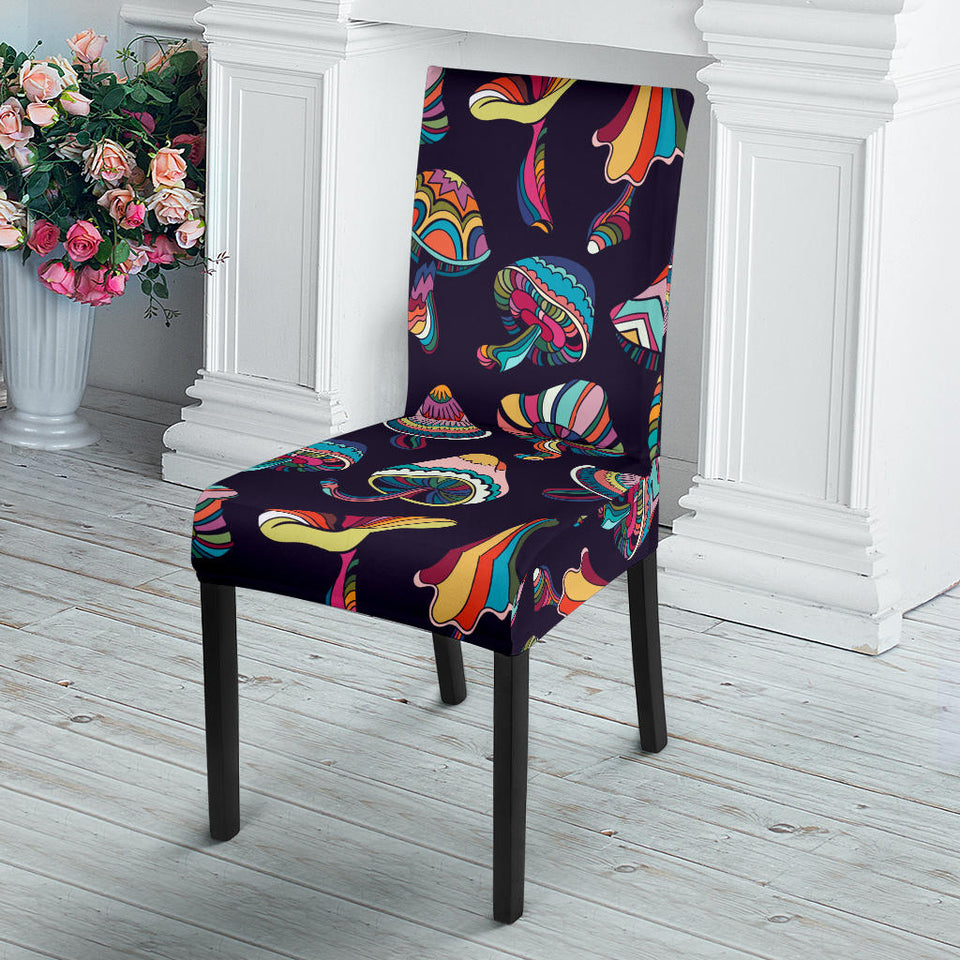 Colorful Mushroom Pattern Dining Chair Slipcover