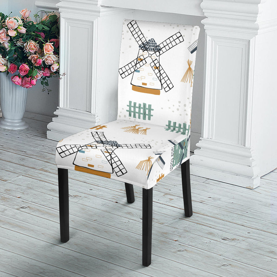 Windmill Pattern Dining Chair Slipcover