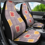 Bread Toast Pattern Print Design 05 Universal Fit Car Seat Covers