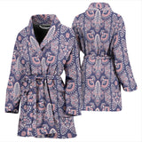 Indian Batik Style Pattern Women'S Bathrobe