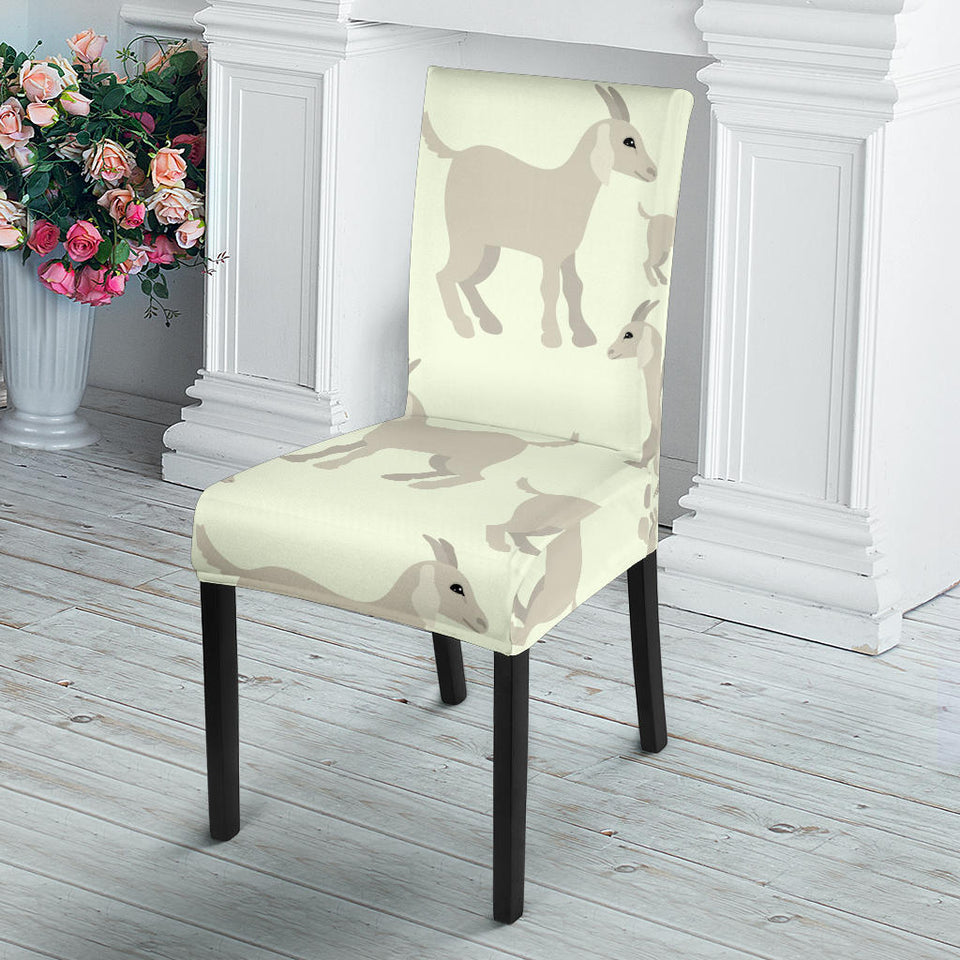 Little Young Goat Pattern Dining Chair Slipcover