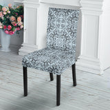 Traditional Indian Element Pattern Dining Chair Slipcover