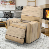 Wood Printed Pattern Print Design 01 Recliner Chair Slipcover