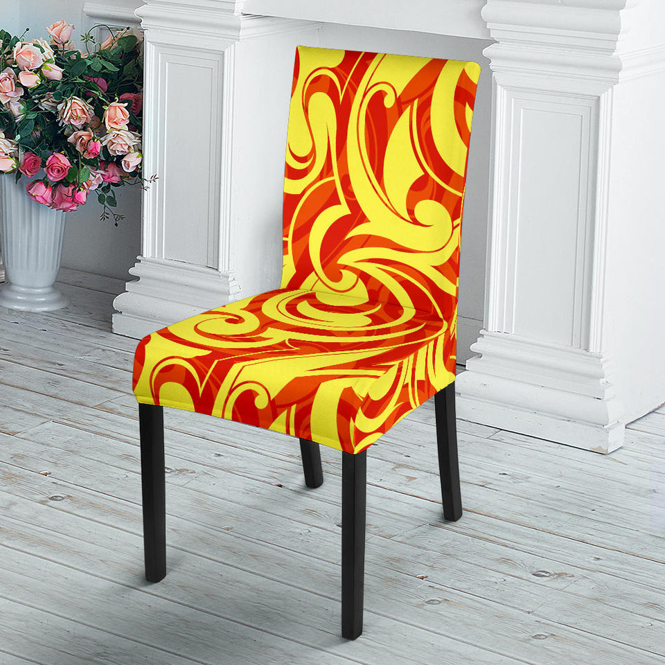 Fire Flame Design Pattern Dining Chair Slipcover