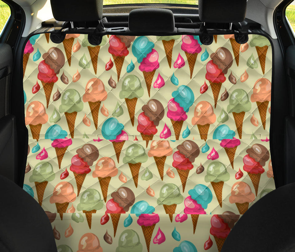 Colorful Ice Cream Pattern Dog Car Seat Covers