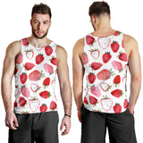 watercolor hand drawn beautiful strawberry pattern Men Tank Top