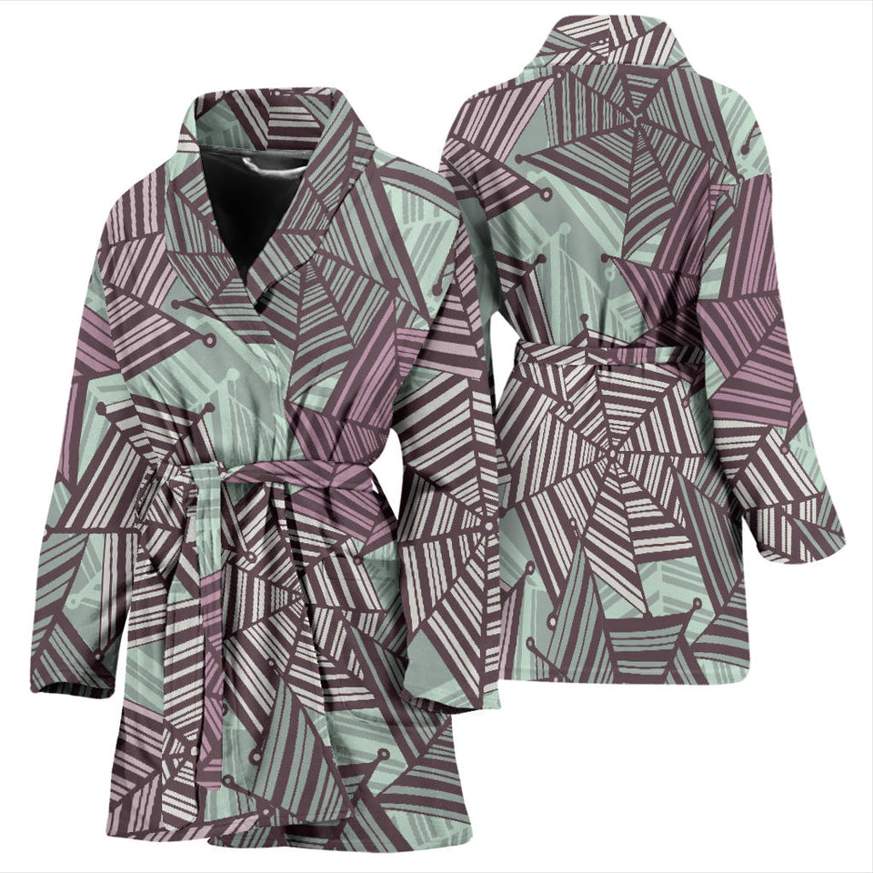 Spider Web Cobweb Design Color Pattern Women'S Bathrobe