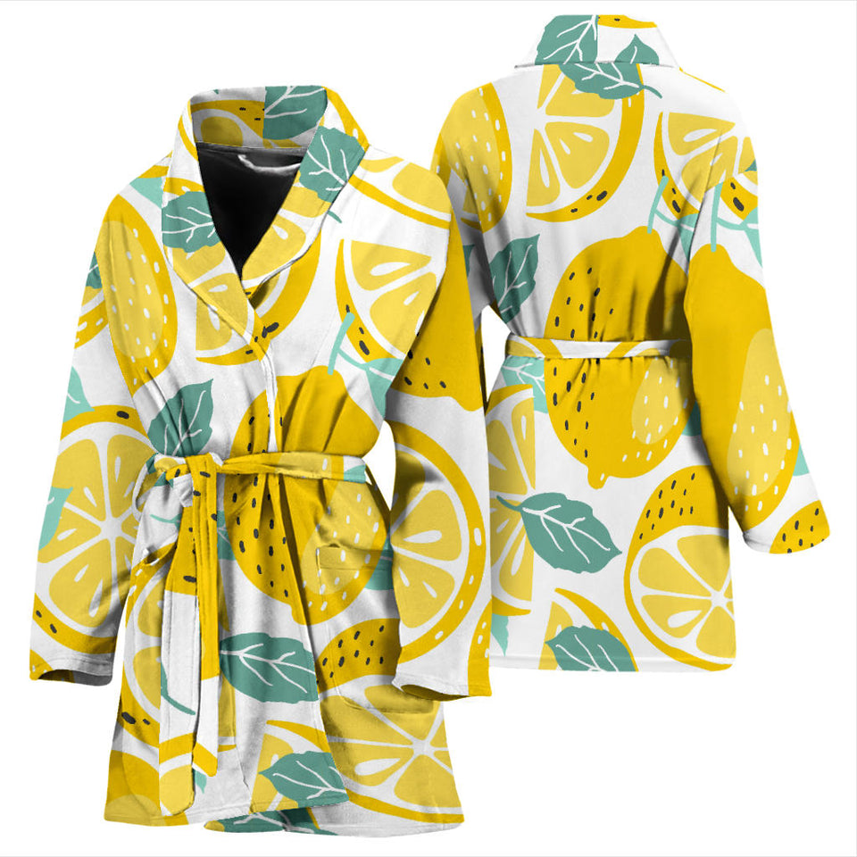 Lemon Design Pattern Women'S Bathrobe