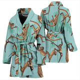 Monkey Palm Tree Background Women'S Bathrobe
