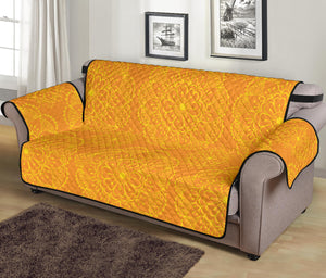 Orange traditional indian element pattern Sofa Cover Protector