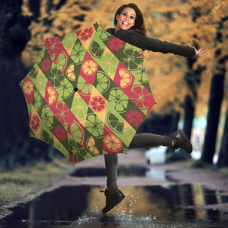 Cool Geometric Lime Pattern Umbrella