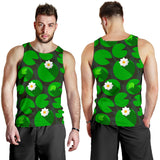 Frog waterlily pattern Men Tank Top