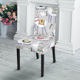 Cute Llama Alpaca Pattern Dining Chair Slipcover
