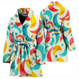 Colorful Moon Pattern Women'S Bathrobe