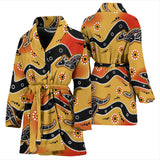 Kangaroo Australian Aboriginal Art Pattern Women'S Bathrobe