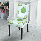 Durian Pattern Blue Background Dining Chair Slipcover