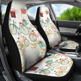 Bicycle Pattern Print Design 05 Universal Fit Car Seat Covers