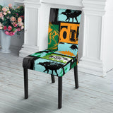 Dinosaurs Print Pattern Dining Chair Slipcover
