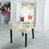 Bicycle Pattern Print Design 05 Dining Chair Slipcover