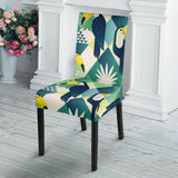 Toucan Tropical Leaves Design Pattern  Dining Chair Slipcover