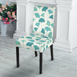 Green Ginkgo Leaves Pattern Dining Chair Slipcover