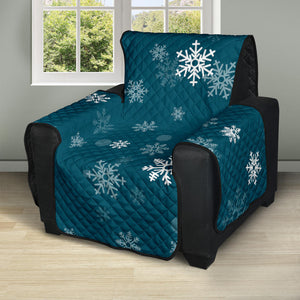Snowflake pattern dark background Recliner Cover Protector