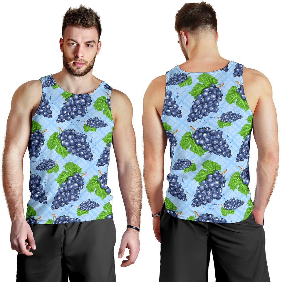 Watercolor grape pattern Men Tank Top