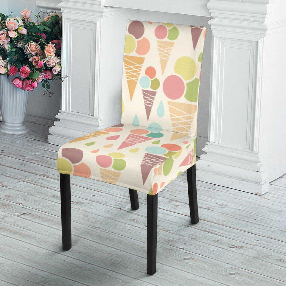 Ice Cream Cone Pattern Dining Chair Slipcover