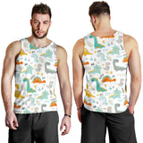Cute funny kids dinosaurs pattern Men Tank Top