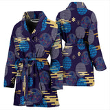 Blue Japanese Pattern Cloud Wave Flower Women'S Bathrobe