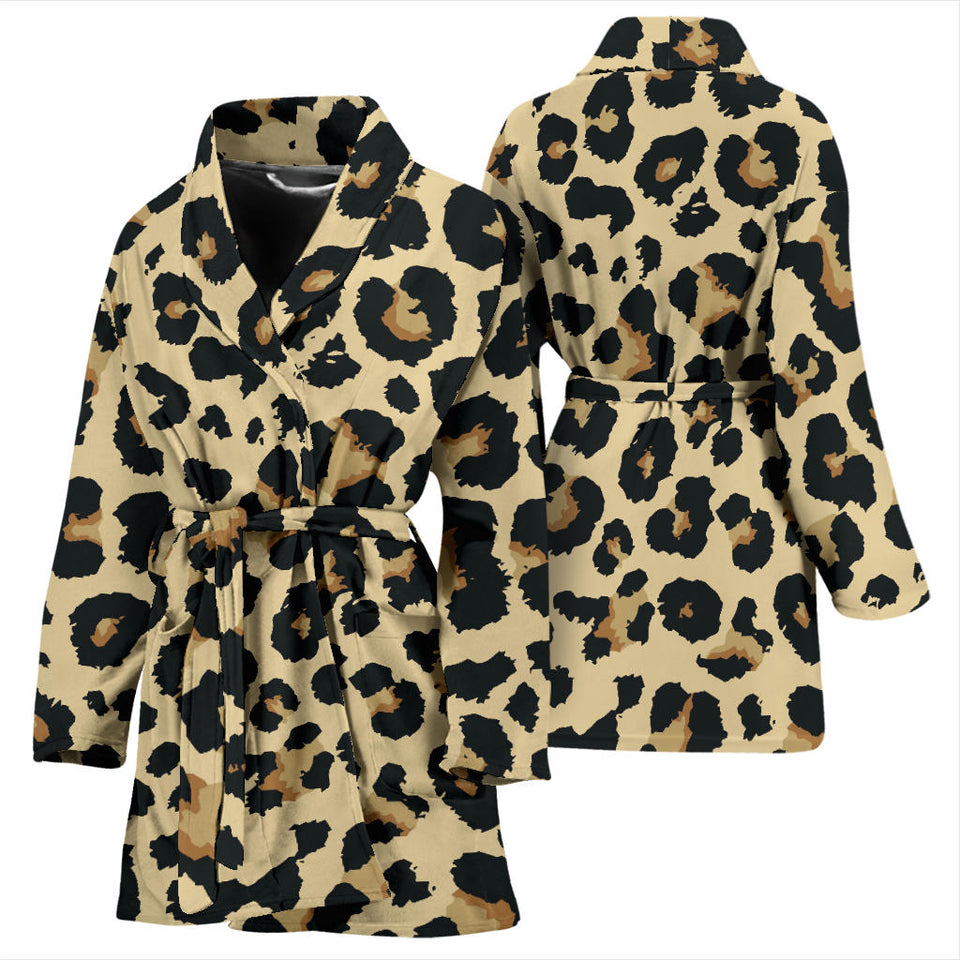 Leopard Print Design Pattern Women'S Bathrobe